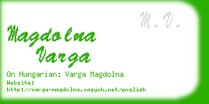 magdolna varga business card